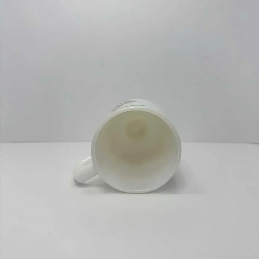 Walt Disney World Dad White Milk Glass Footed Mug Gold Design Vintage Disney